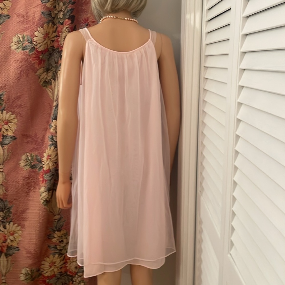 Vintage NIGHTGOWN pale pink tricot by RADCLIFFE size SMALL - Picture 10 of 13